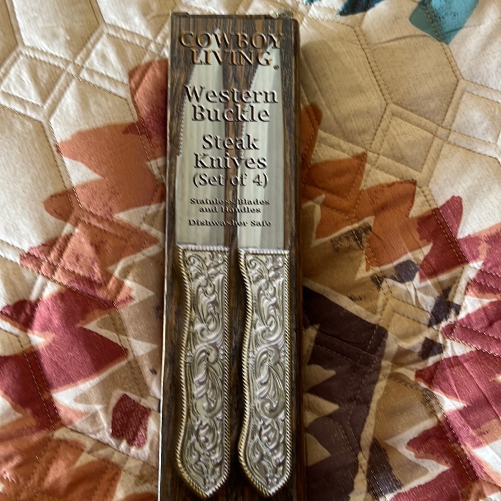 Silver Western Steak Knives
